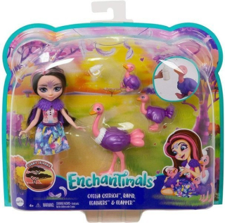 Enchantimals rodina bábika + pštros