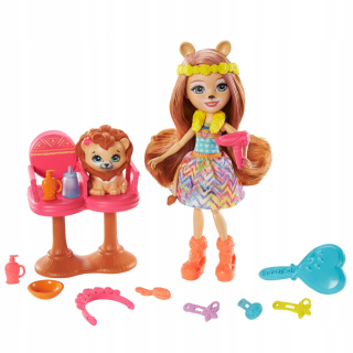 ENCHANTIMALS - Enchantimals Beauty Salon Lacey Lion Doll GTM29