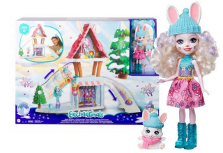 ENCHANTIMALS - Enchantimals Winter Chata House Doll Králik
