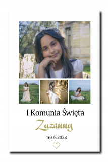 Exkluzívna uvítacia tabuľa pri prvom prijímaní – koláž fotografií 60x90