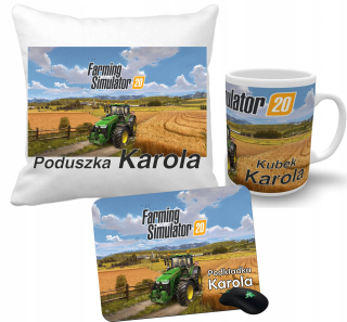 MINECRAFT  - Poľnohospodárska simulátor Set Cushion + MUG + PAD