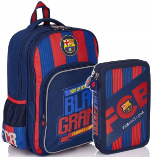 Školská taška - batoh, set, zostava - BATOH NA ŠKOLU FC BARCELONA BATOHY FC-131 PRÍPAD NA CERPADLÁ