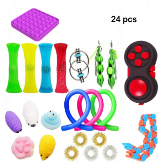 Medvedík Pú - Fidget spinner hračky antistress 22ks sada
