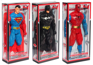 BATMAN - Figúrka Batman Spiderman Superman 22cm LED SET