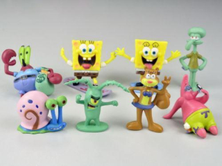 Spongebob - Figurín čísla SpongeBob 8 kusov Angcastops