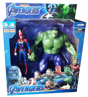 HULK - Figúrka Hulk Avengers trávia tweezer 30cm 2ks