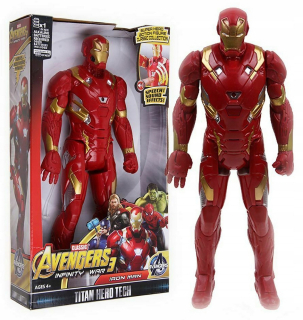 SPIDERMAN - Figurine Iron Man Avengers Svetelný zvuk 30 cm LED