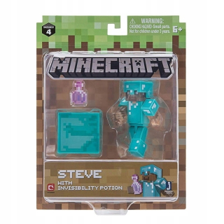 MINECRAFT  - Minecraft Steve Figurine s neviditeľnosťou Elixírom