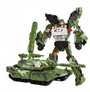 TRANSFORMERS - Figurín robot auto transformátory tank moro zelená