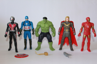 HULK - Avengers Figures Set 5figurek Hulk kapitán veľký