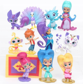Shimmer a Shine - Figúrky Bajka Shimmer a Shine Kotek Monkey 12ks