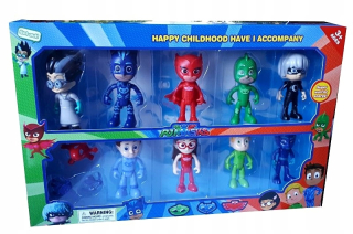 Pyžamasky - Obrázky pidżmerssi 9 ks veľké pjmasks set