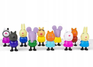 Pepa Pig - Peppa ošípané čísla nastaviť 10ks Pepy priateľov