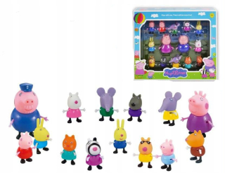 Pepa Pig - Peppa ošípané čísla 14ks veľký set