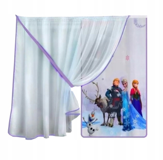 Elsa Frozen - Záclony záclony Detské krajiny Ice Olaf Bomber