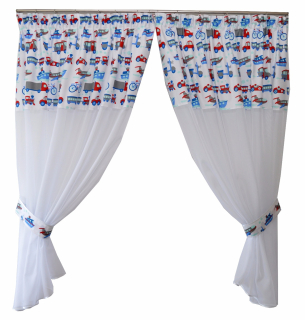 McQueen - Curtain autá detské autá autá modrá bavlna