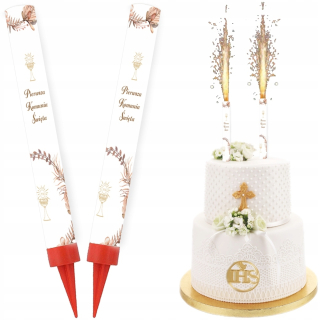 SPOLOČENSTVO Torta FOUNTAIN Race 1. SVÄTÉ PRIJÍMANIE Boho 18cm 2ks.