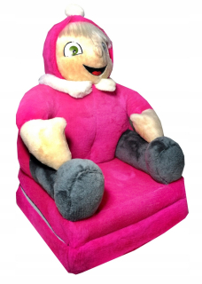 Máša a medveď - Plush je kreslo skladanie, pouf, pohovka