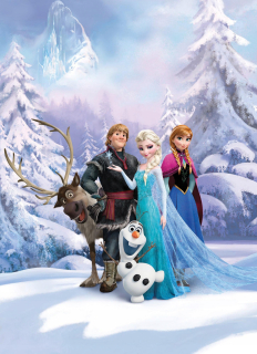 Elsa Frozen - Nástenné nástenné maľby Komar Land of Ice Frozen Elza 184x254