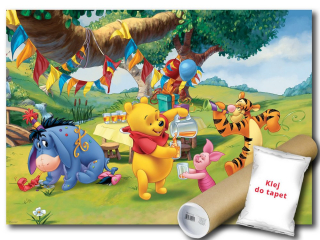 Medvedík Pú - Nástenné nástenné maľby Winnie POOH FXL 208X146 F3173
