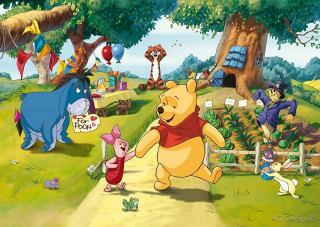 Medvedík Pú - Nástenné nástenné maľby Kubuś POOH DISNEY 255X180CM POOH