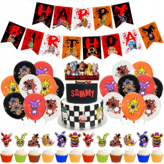 Narodeninová súprava balónov s motívom FREDDY'S FNAF