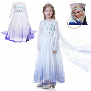 Elsa Frozen - Mrazené 2 šaty Elsa Land of Ice 5-6 l + Band