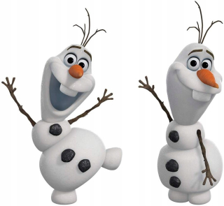 Elsa Frozen - Mrazená krajina Ice Olaf Tall Decal 13x2x27