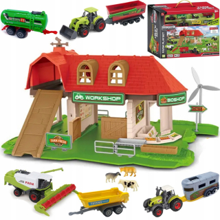 Farmárske FÓRKY so ZVIERATKAMI Traktory + NÁVESY KOVOVÉ 47akc MATADI SET