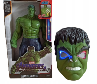 HULK - Figúrka Hulk Myselová maska svieti super hrdina