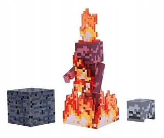 MINECRAFT  - Figurín v hasiči Minecraft Skeleton on Fire 4 Series