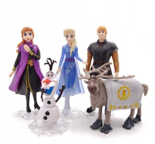 Elsa Frozen - Obrázky ELSA a Anna Pozemok Ice Sven OLAF 5 kusov