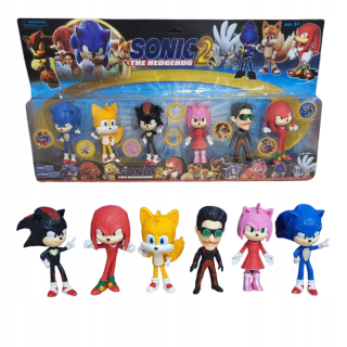 Sada figúr 6ks The Hedgehog SONIC KOSMITA