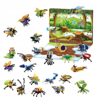 Figúrky INSECTS Adventný kalendár Blocks 24 ks