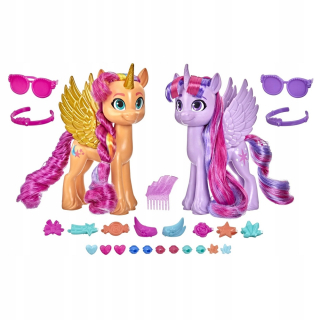 Mlp figurky sada 2 alicoron sunny starscout a twilight sparkle + doplnky (hračka)