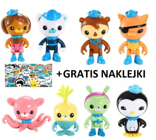 OCTONAAUTS Figúrky 8 KS. KVALITNÁ SET Kocurro Kapitán Pinio Dusia Xenia