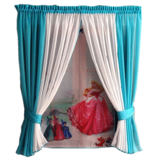 Popoluška - Detská opona 150x350 cm Popoluška