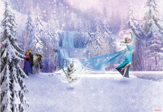 Elsa Frozen - Nástenná nástenka Disney mrazená krajina ľadu 368x254 cm