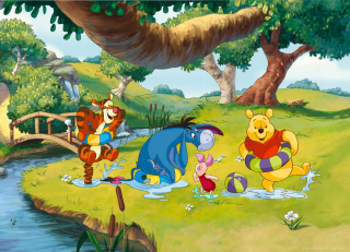 Medvedík Pú - Nástenné nástenné maľby Disney Kubuś POOH 160x115 AG