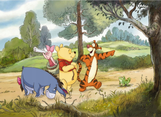 Medvedík Pú - Nástenné nástenné maľby Disney Kubuś POOH 254x184 cm