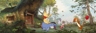 Medvedík Pú - Nástenné nástenné maľby Disney Kubuś POOH 368x127 cm