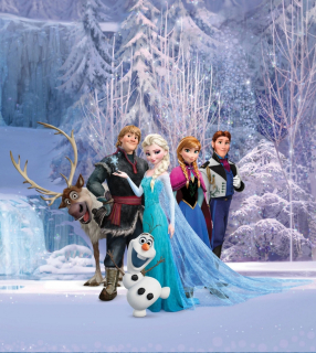 Elsa Frozen - Nástenná nástenná krajina ľadu 180x202cm Disney Mrazené