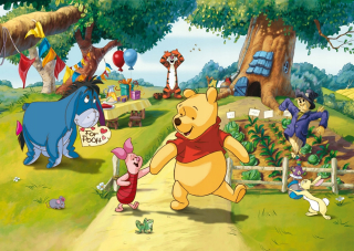 Medvedík Pú - Nástenné nástenné maľby KUBUS POOH 255 x 180 cm - AG dizajn