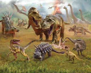 Jurský svet - Nástenné nástenné maľby Bajkowa - Jurský svet - Dinosaury