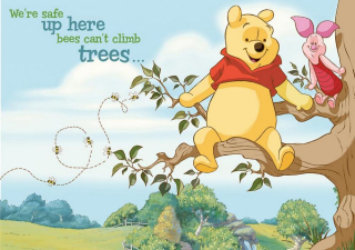 Medvedík Pú - Nástenné nástenné mäso KUBUŚ POOH 310X219CM
