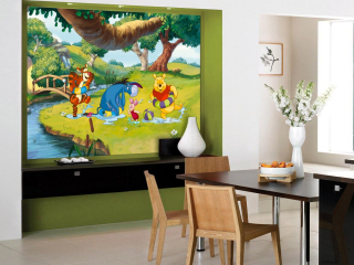 Medvedík Pú - Nástenná nástenná maľba Winnie POOH 160 x 110 cm - AG dizajn