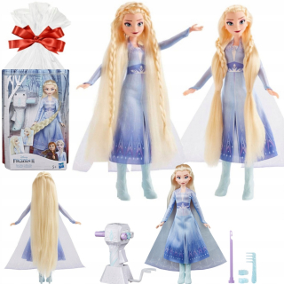 Elsa Frozen - Frozen 2 bábika s hlavou ELSA Curl na česanie