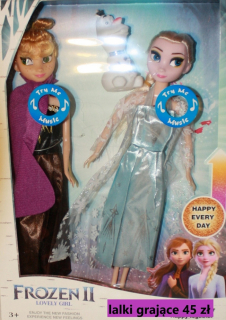 Elsa Frozen - Mrazené / Pozemky ľadu 2 Anna Elza Sing + Olaf