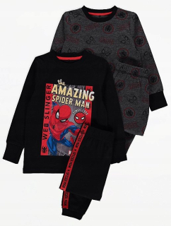 SPIDERMAN - George 2 Pak Piżam Spiderman Nový 116-122