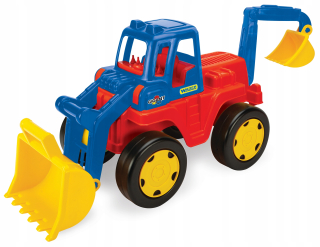 Staviteľ Bob - Giant Traktor Backhoe nabíjačka 69cm Wader 66510